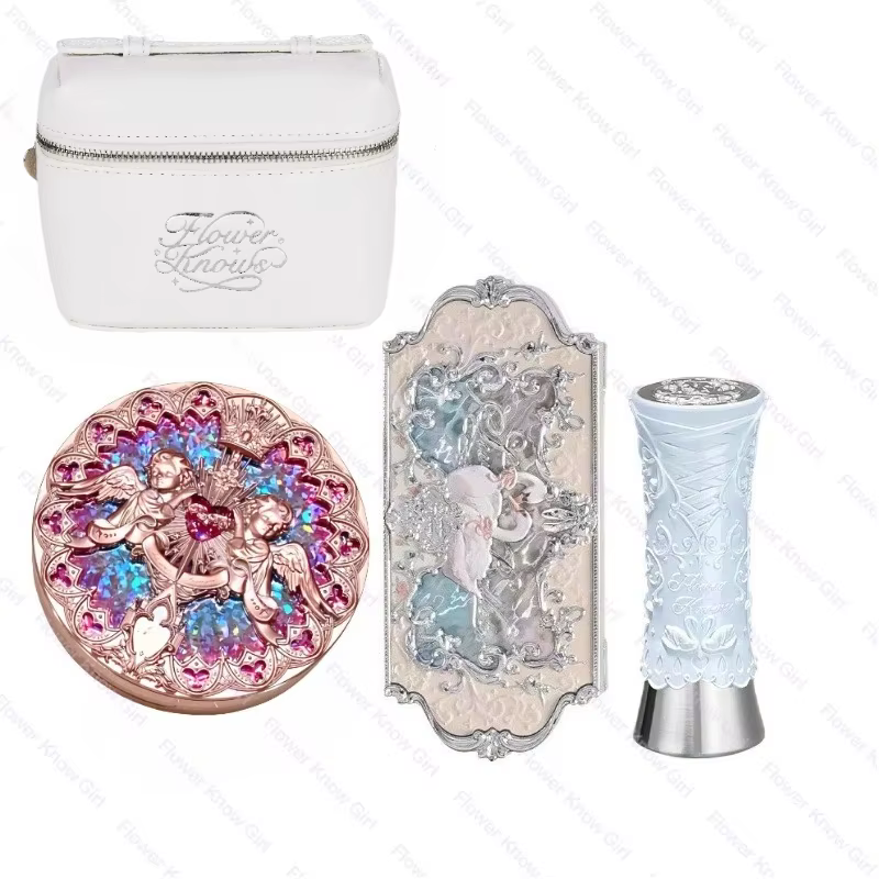 Flower Know Swan Grace Set Swan Ballet Eyeshadow Little Angel Highlight Powder Glow Waterproof Matte