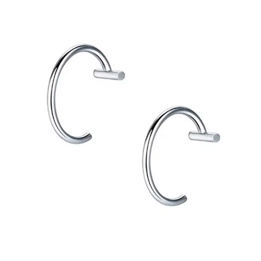2 pièces à la mode 10mm en acier inoxydable Punk Clip sur faux Piercing nez enveloppement lèvres ann