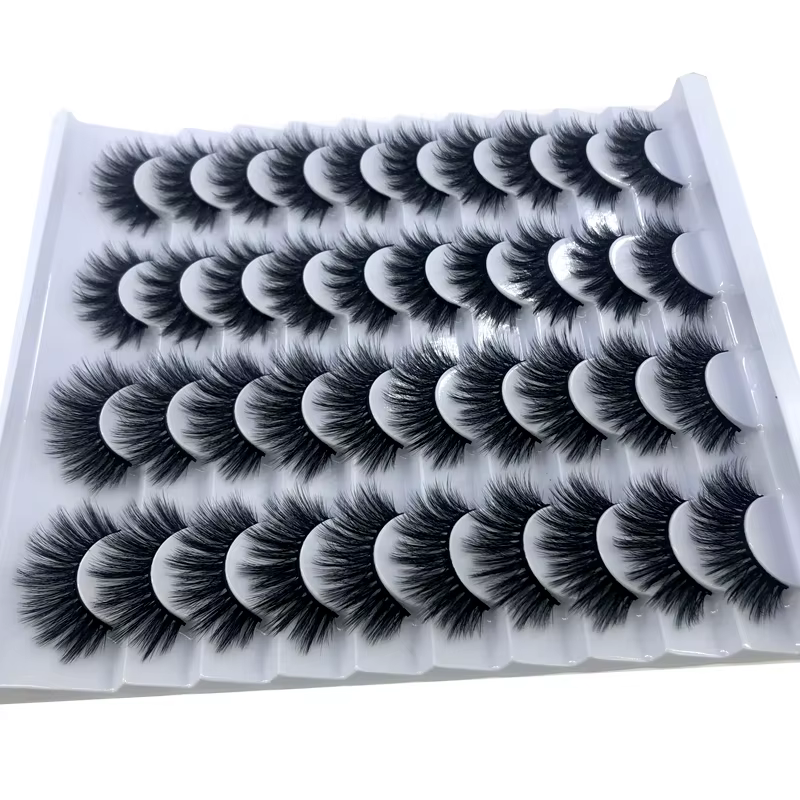 AMSDCN nouveaux 16/20 paires de cils 100% vison étendent naturellement et dramatiquement les faux ci