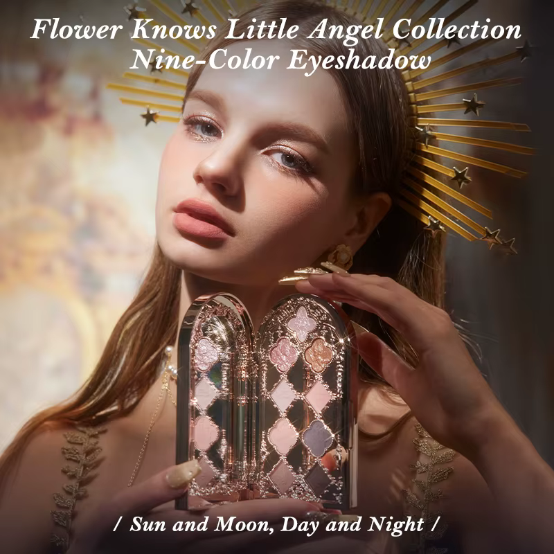 Flower Knows – Palette de fards à paupières neuf couleurs, Collection Little Angel, maquillage délic