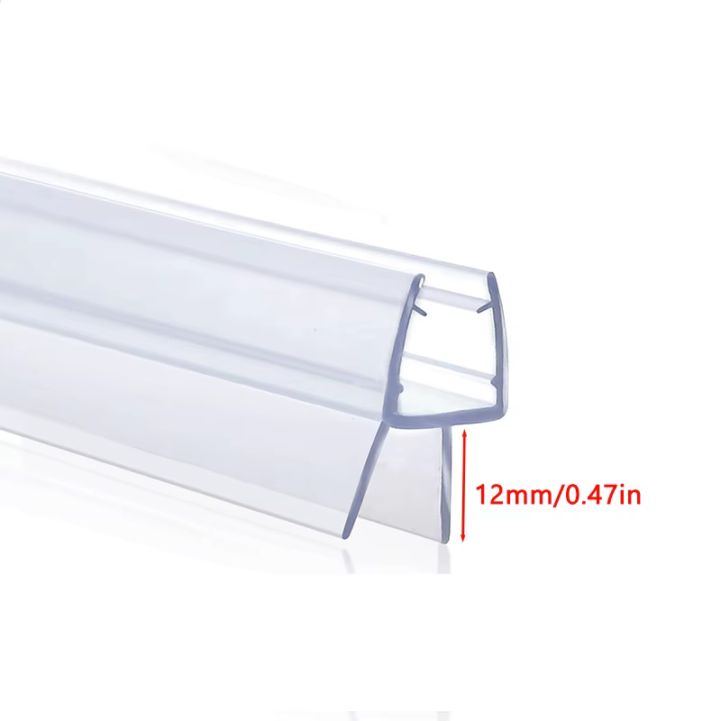 Joint inférieur de porte de douche, lacunes 4-6mm, 50cm x 2 pièces, bande d'étanchéité sans cadre po