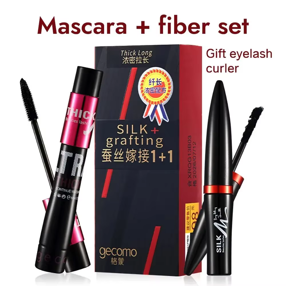 Ensemble de Mascara en Fiber imperméable noire, cosmétiques coréens, Extension de cils allongée, eff