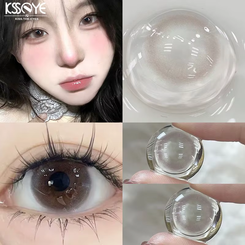 KSSEYE 1 paire de nouvelles lentilles de myopie 0 ~-8.00 lentilles de Contact colorées avec degrés l