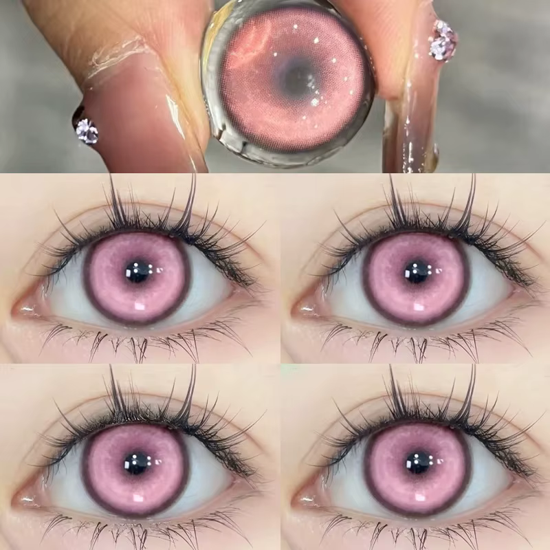 DUOXIU 2 pièces nouvelles lentilles de contact colorées pour les yeux Anime oeil avec degrés lentill