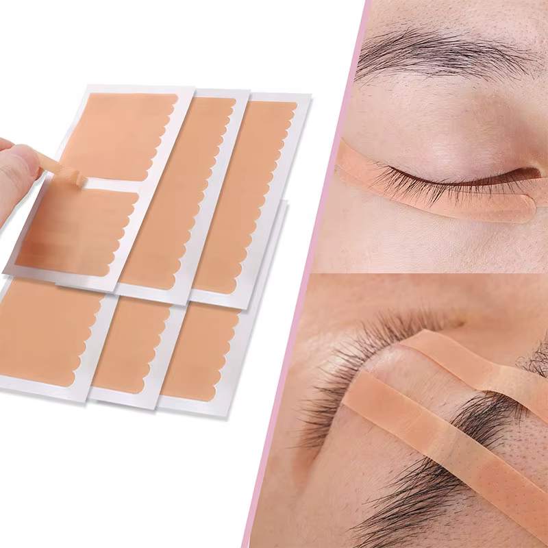 10 feuilles greffées faux cils levage paupière bande Non-tissé sourcil Protection bande Extension de