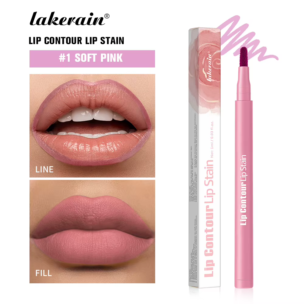 Stylo anti-taches et crayon à lèvres 2 en 1, Contour des lèvres pour 12 heures, étanche, anti-taches