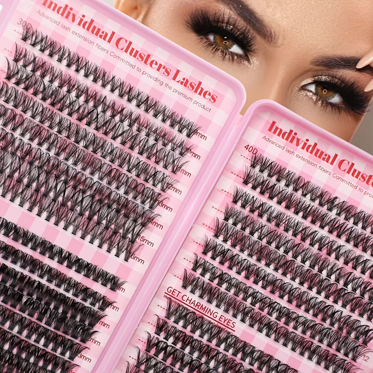 640 extensions de cils - Rouleau D, 9-18 mm, épaisseur 30D-80D, parfait pour les yeux de chat, les y