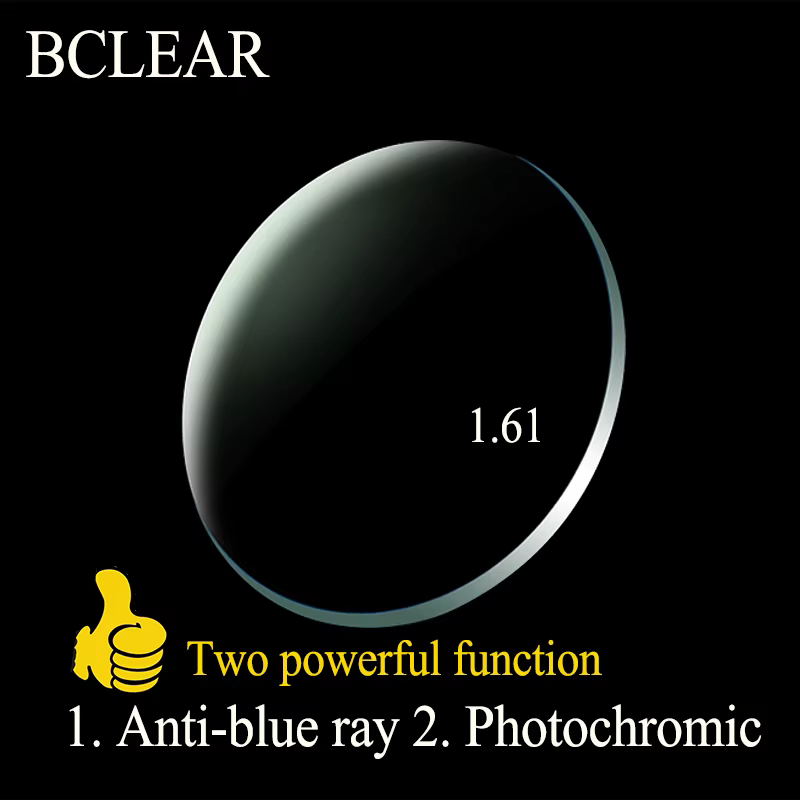 BCLEAR 1.61 asphérique Prescription Anti-bleu ordinateur lentilles photochromiques lunettes de solei