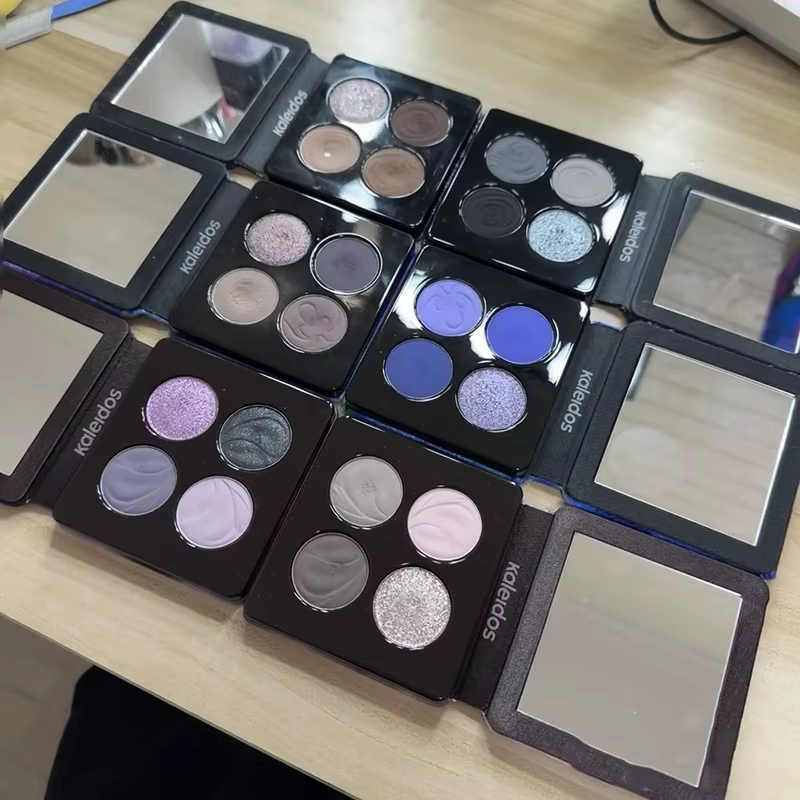 Kaleidos maquillage paillettes fard à paupières Palette 4 couleurs haute pigmentation miroitant Mono