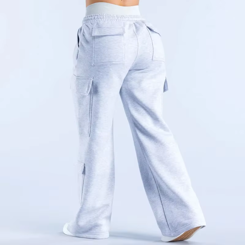 Pantalon de travail américain décontracté pour femme, taille basse, ceinturé, coupe droite, jambe la