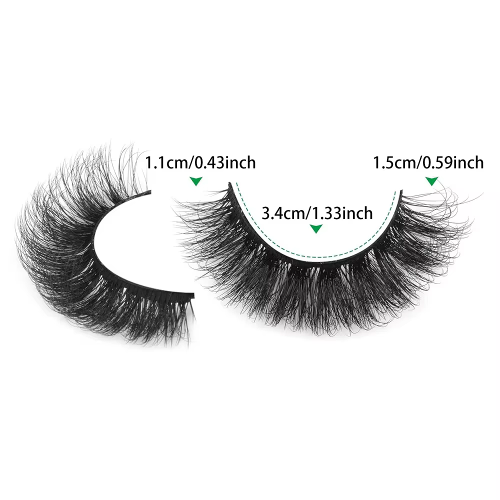 14 paires de faux cils d'aspect naturel, épais et moelleux, en Faux vison, Pack de cils œil de chat