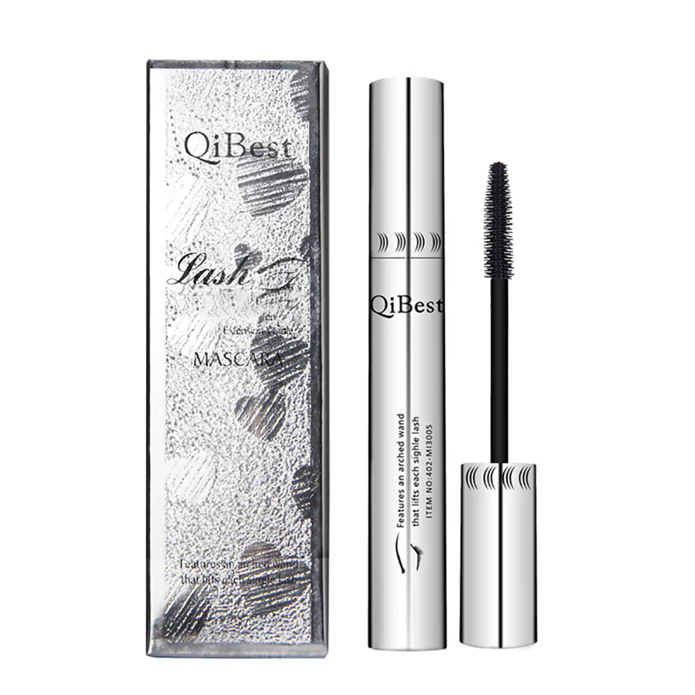 QIBEST 4D Mascara noir imperméable allongeant Curling cils Rimel Mascara fibre de soie femmes Mascar