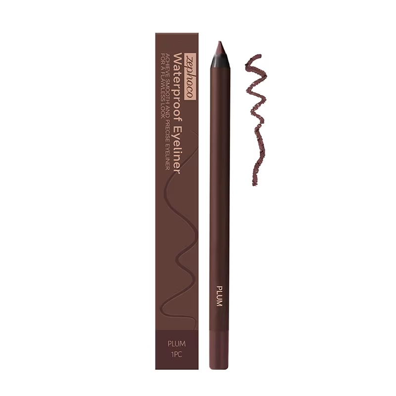 Eyeliner imperméable Duo crayon pour les yeux aiguisé, Eyeliner prune pour les yeux verts/bleus/marr