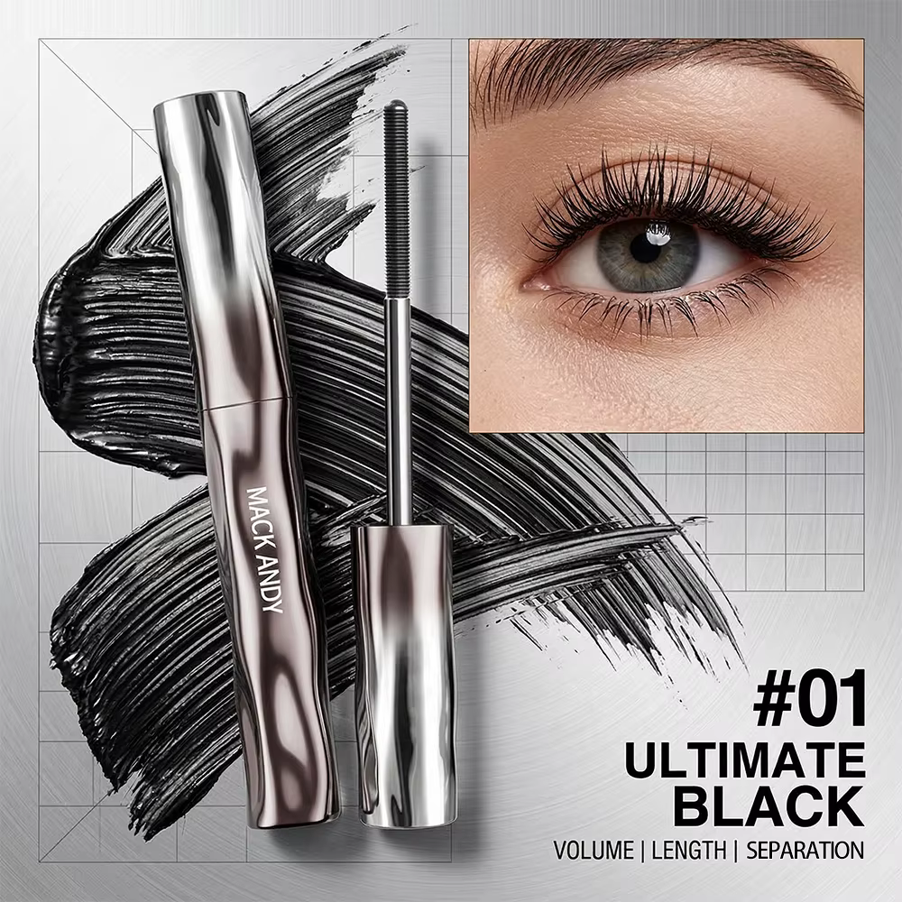 MACK ANDY Mascara Original Volumisant et Allongeant, Lavable, Longue Tenue et Anti-Bavures, Maquilla