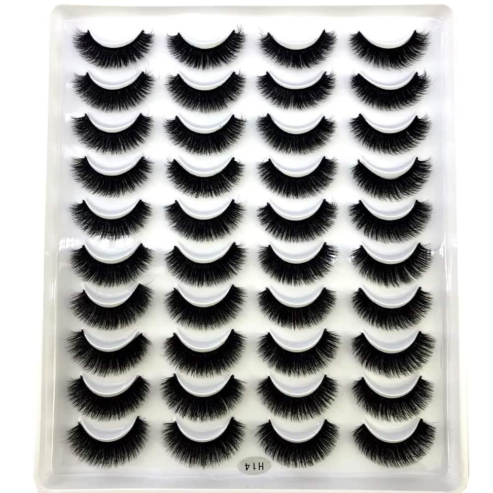 2023 nouveau 20 paires naturel long 3D vison faux cils faux cils kit de maquillage vison cils extens