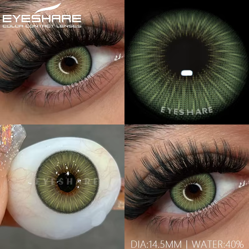 EYESHARE Lentilles de contact de couleur pour les yeux 1 paire de contacts oculaires bleus Marron Le