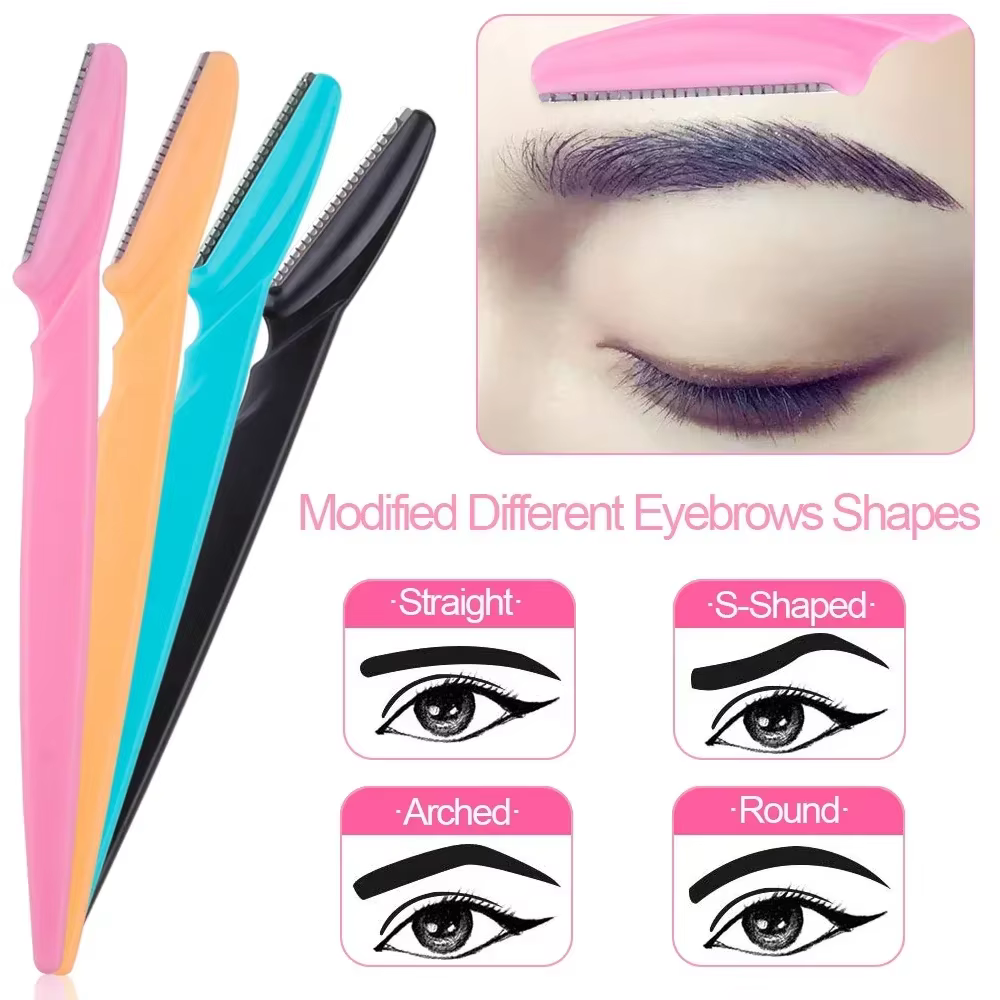 3/4/10 pièces rasoir de sourcils lame rasoir Portable visage rasoir yeux sourcils épilation coupe-ép