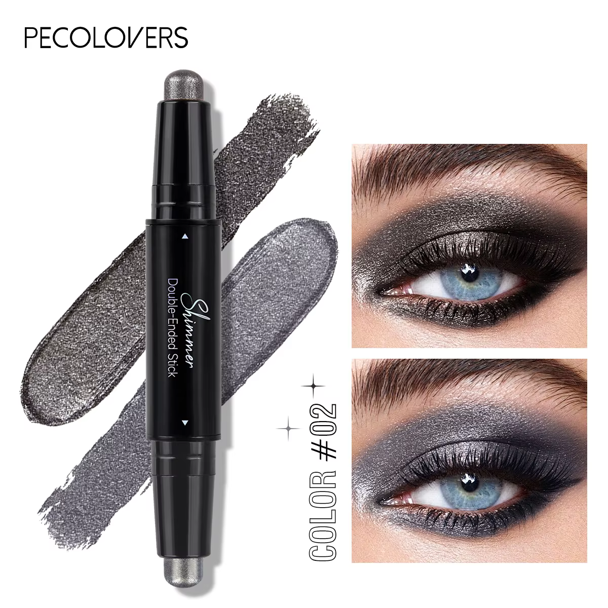1 bâton de fard à paupières crémeux - Couleur longue tenue, lisse pour le maquillage quotidien, marr