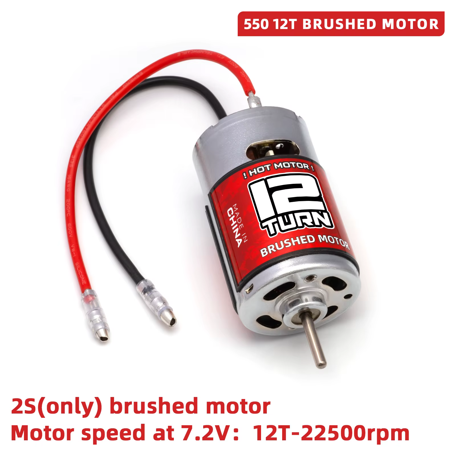 Moteur brossé RCXAZ 1/10 RC 10T 12T 20T 27T 45T 65T 550 pour pièces de voiture RC Crawler Traxxas TR
