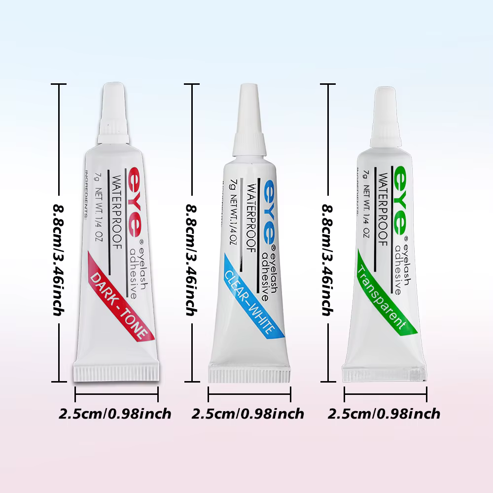 Colle à cils professionnelle à séchage rapide, 3 couleurs, extension de faux cils, longue durée, éta