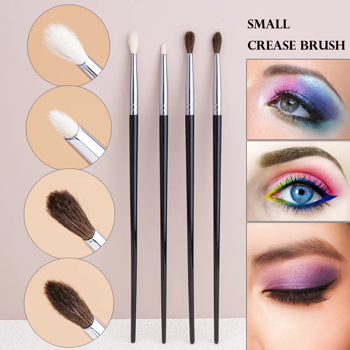 Petits pinceaux de maquillage à doublure fumée, Eyeliner, brosse à taches de précision, brosse de ma