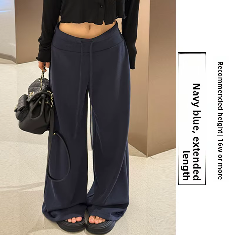 Pantalon de sport marron taille basse pour femme, taille haute, coupe cintrée, drapé décontracté, ja
