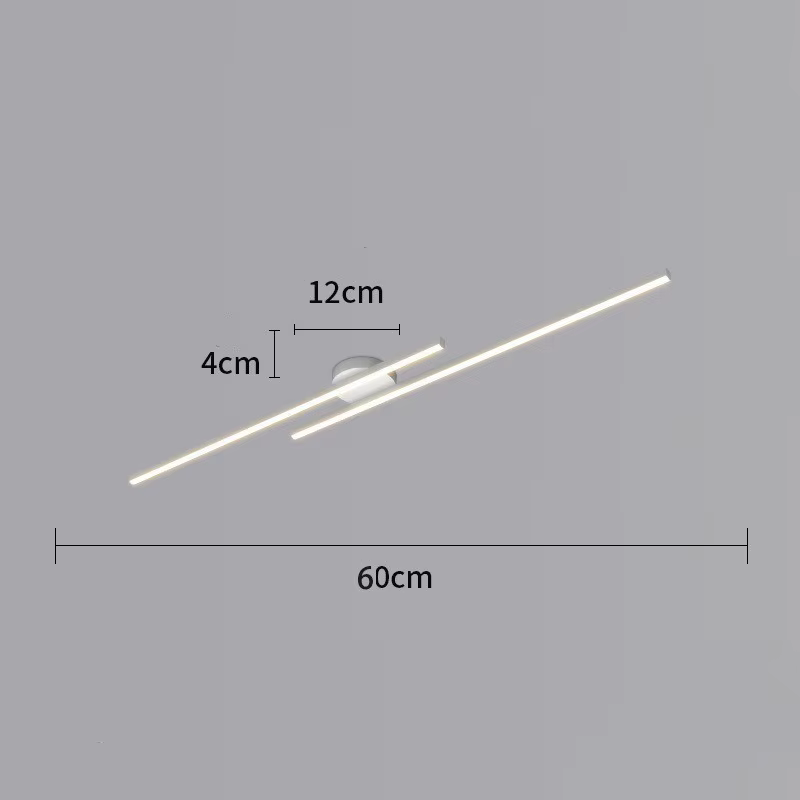 Long plafonnier LED en aluminium Design créatif moderne plafonnier luminaire intérieur couloir balco