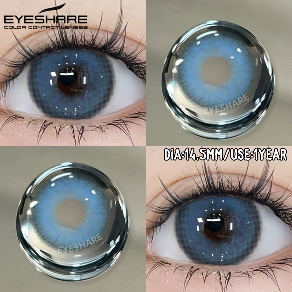 EYESHARE Lot de 2 lentilles de contact colorées, lentilles cosmétiques vertes, lentilles de couleur
