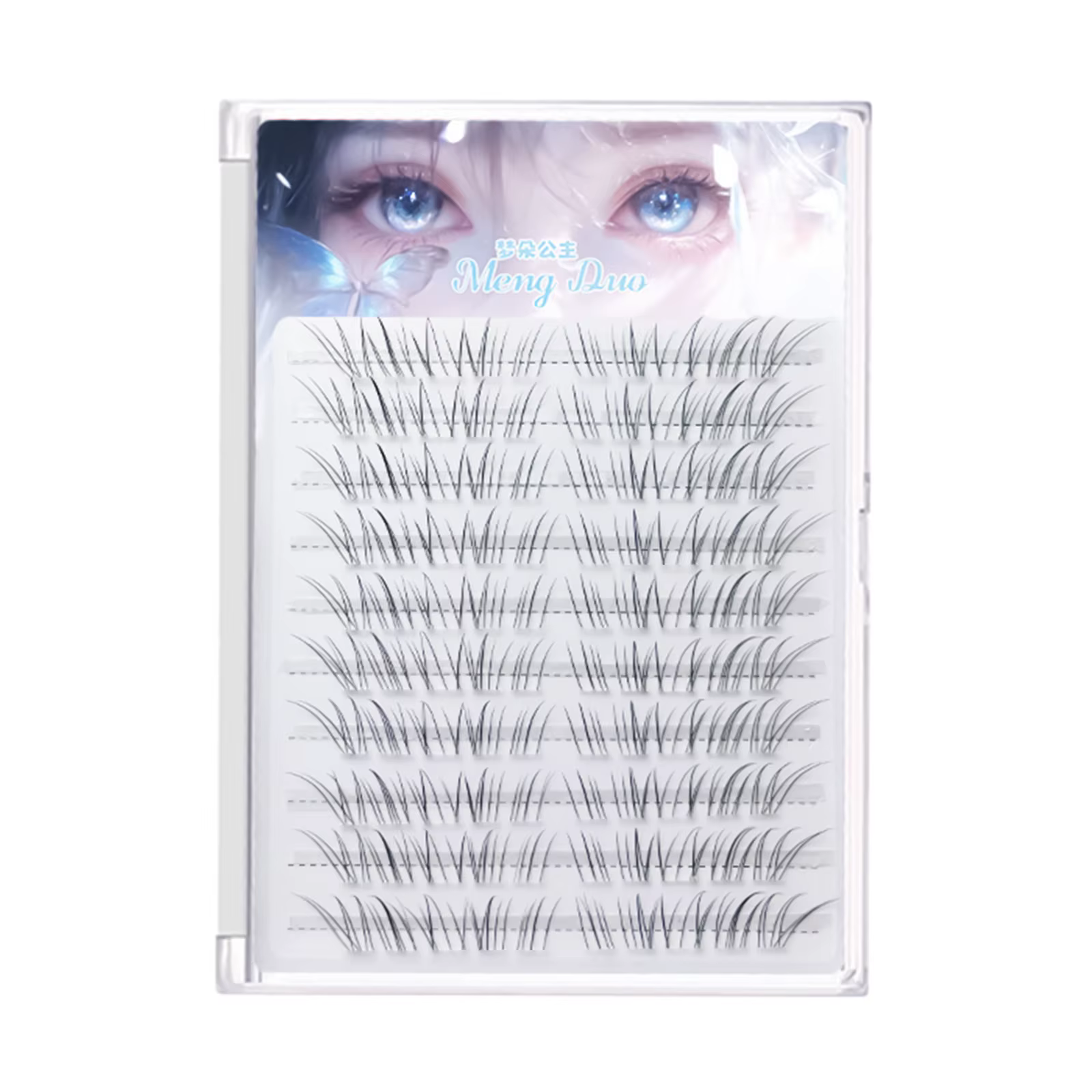 Faux cils naturels sans colle, 9-11mm, grappes de cils vaporeux, boucles C ailées, légers et réutili