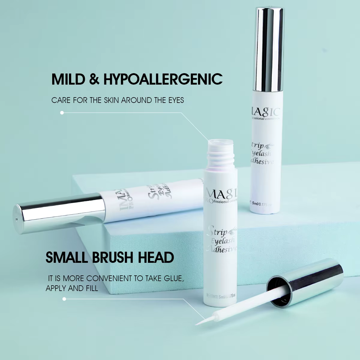 IMAGIC – colle pour extensions de faux-cils, 5ml, imperméable, séchage rapide, longue durée, forte,