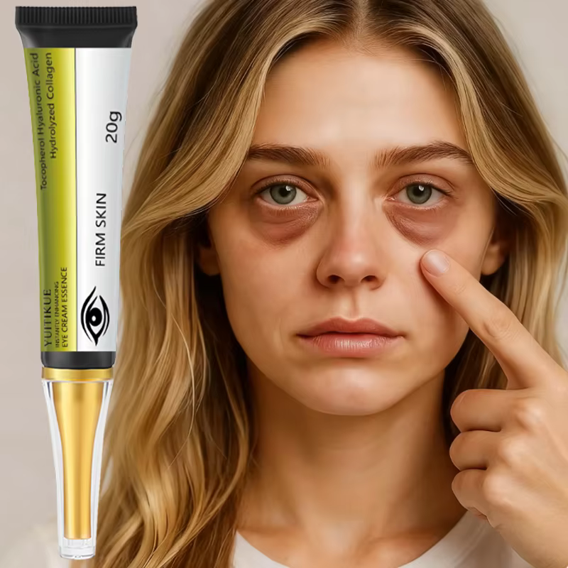 YUITIKUE Crème pour les yeux ferme instantanée 20g - avec acide hyaluronique et collagène, hydrate e