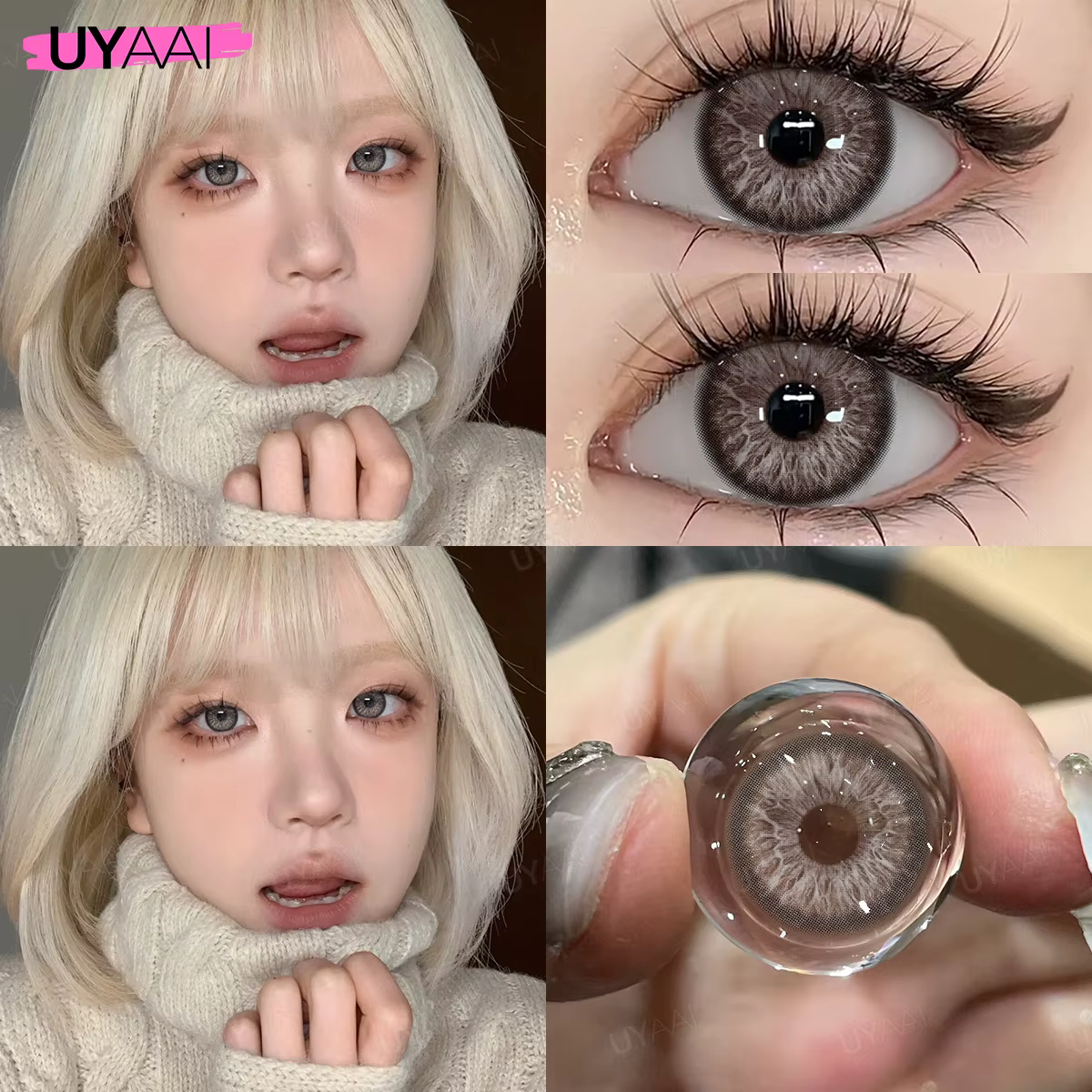 UYAAI nouvelles lentilles de Contact colorées beauté élèves colorés lentilles de Contact vertes lent