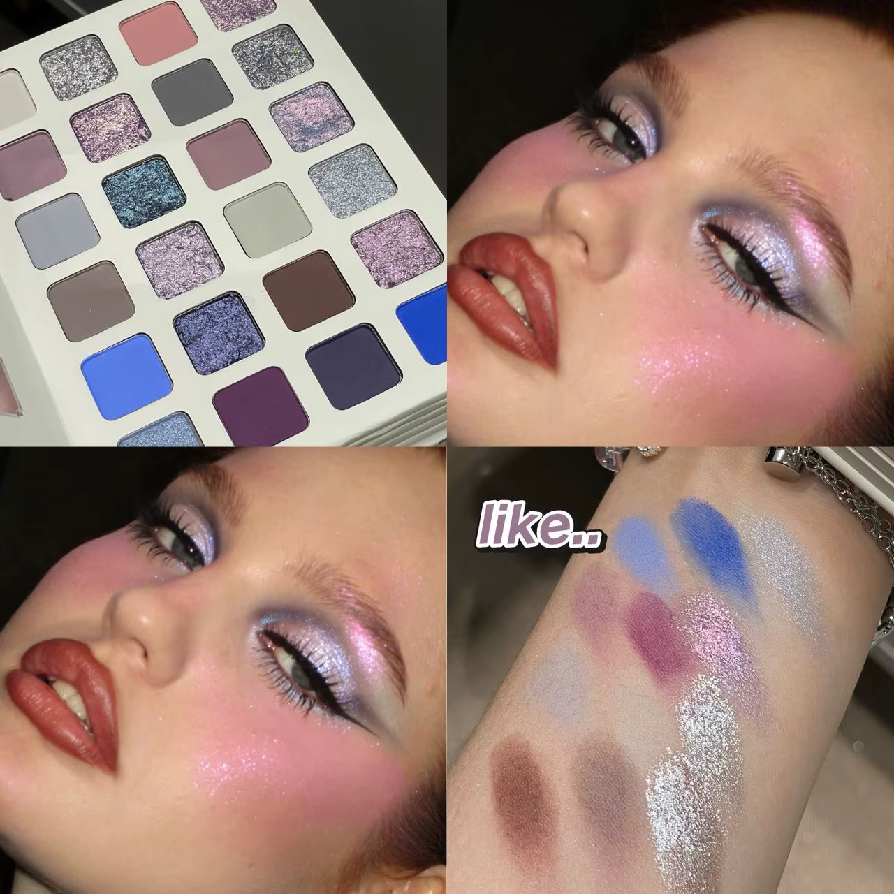 Palette de maquillage tout-en-un Herorange 78 couleurs, style livre, fards à paupières mats, scintil