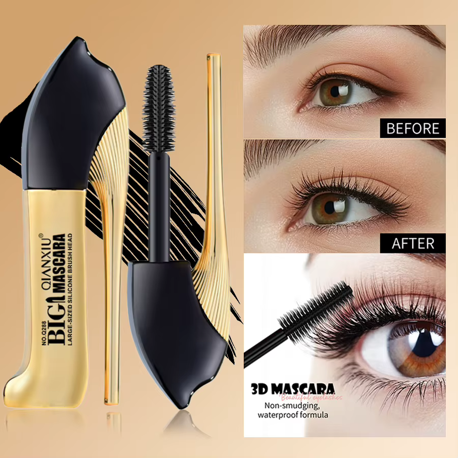 Mascara Curling 4D, résistant à l'eau et non crème, pour un maquillage professionnel long et brillan