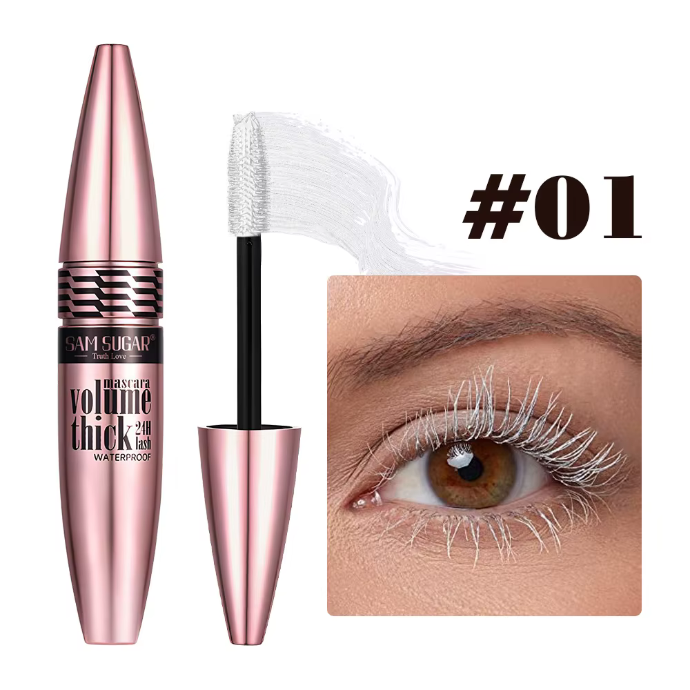 Mascara anti-taches, volumateur, allongeant, bouclage, séchage rapide, sans flocons, cils colorés po