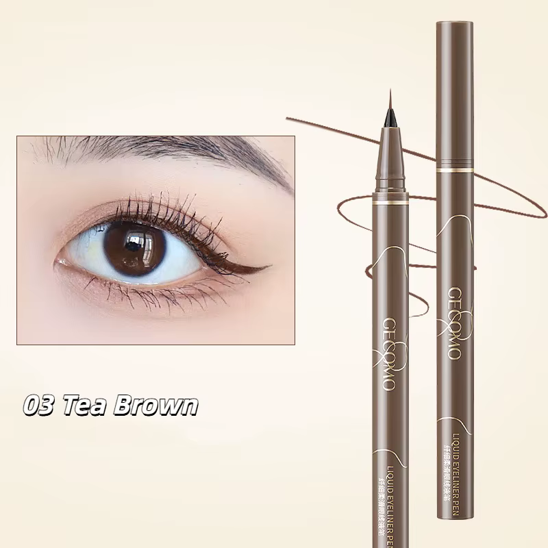 Stylo Eyeliner Ultra fin pour cils inférieurs, noir et marron, imperméable, durable, lisse, couché, 