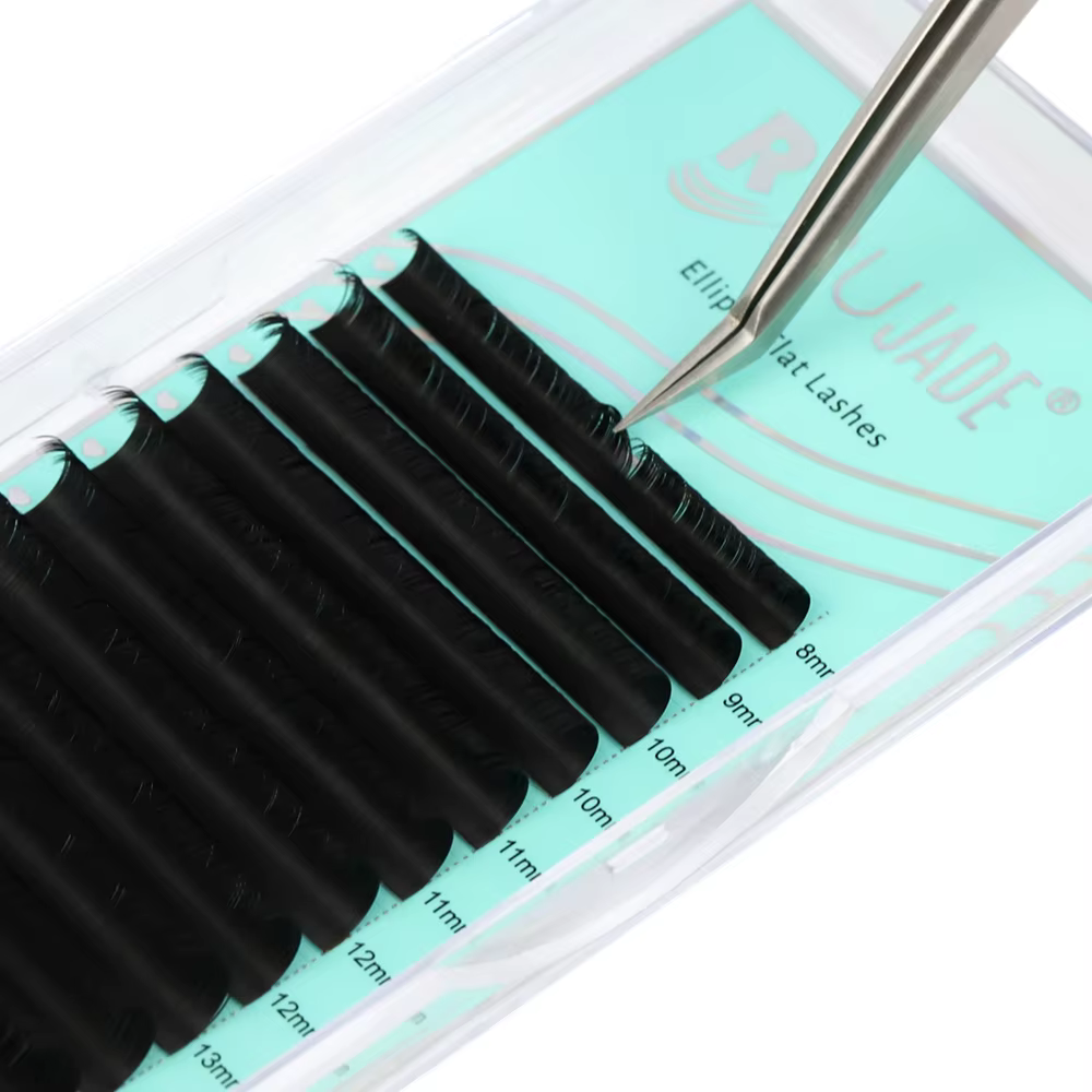 ElAssressenti- Extension de Cils Individuels Plats, Faux Vison, 2 Pointes Fendues, Volume Naturel Do