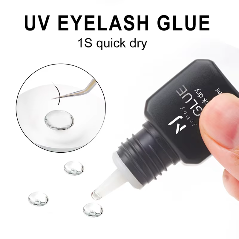 JOMAY 10 bouteilles 5ml colle UV pour cils séchage rapide en 1 seconde 75 jours colle durable pour c