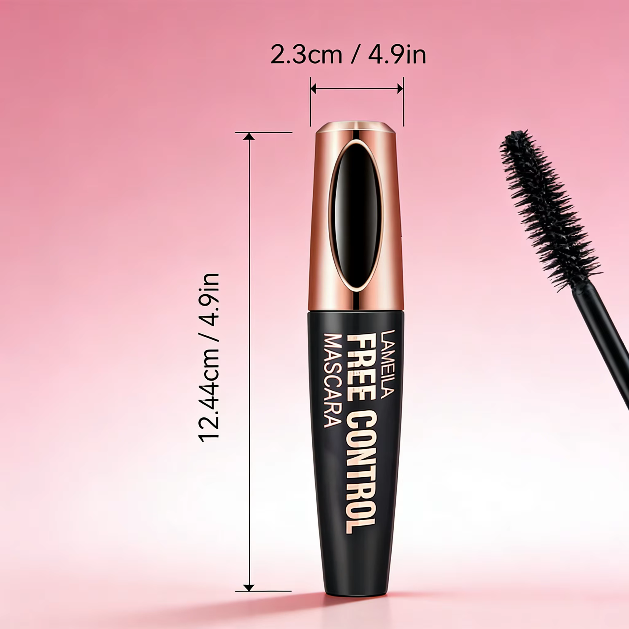1pc Mascara 8D en Fibre de Soie Imperméable, Épaississant, Allongeant, Courbant, Longue Tenue, Volum