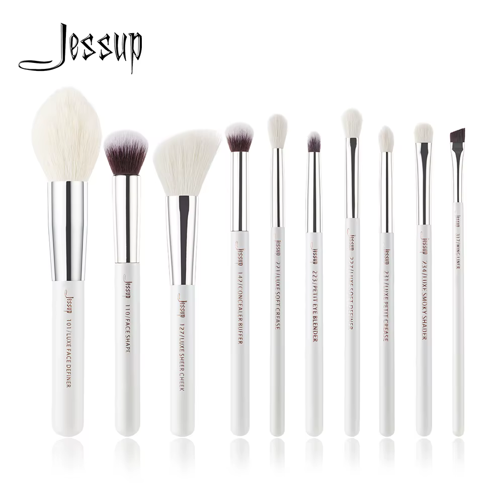 Jessup ensemble de pinceaux 10 pièces pinceaux de maquillage professionnels ensembles fond de teint