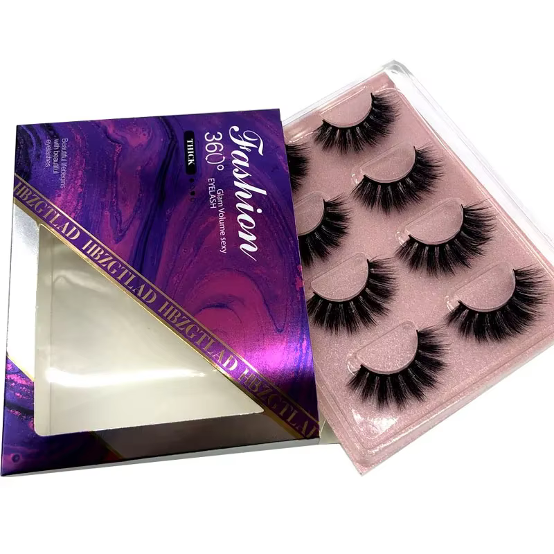 HBZGTLAD Faux Cils 3D en Vison 100% Sans Cruauté Animale, Cils Spectaculaires Réutilisables Naturels