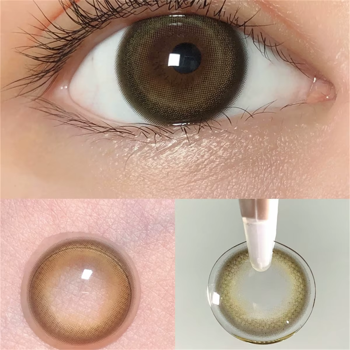 Lentilles de contact annuelles couleur naturelle Honeydew Jelly pour les yeux, pour une grande beaut