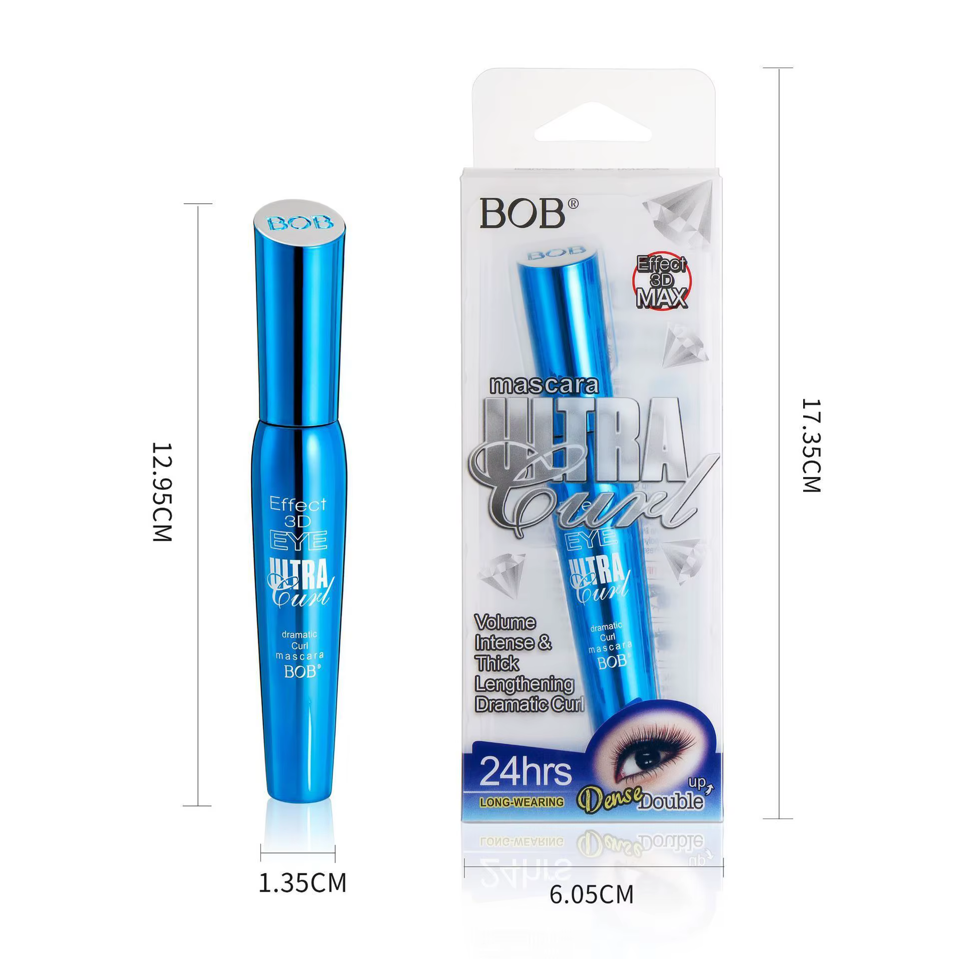 Maquillage BOB tridimensionnel épais beau œil noir, Durable imperméable, résistant à la sueur, sans