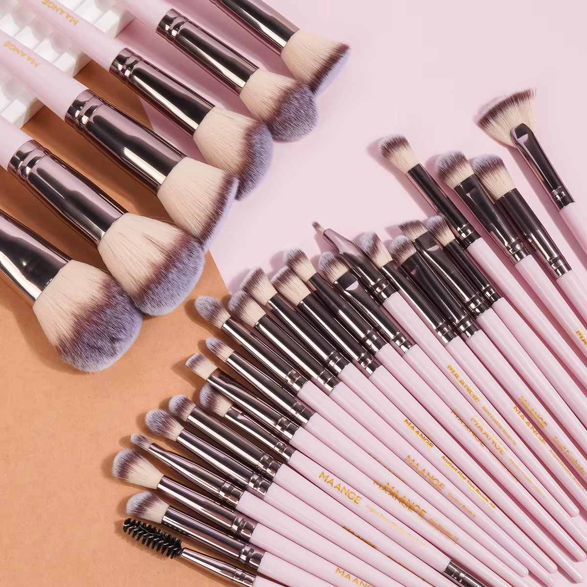 MAANGE-Ensemble d'éponges bouffantes avec sac, kit d'outils de maquillage, fond de teint, fard à bar