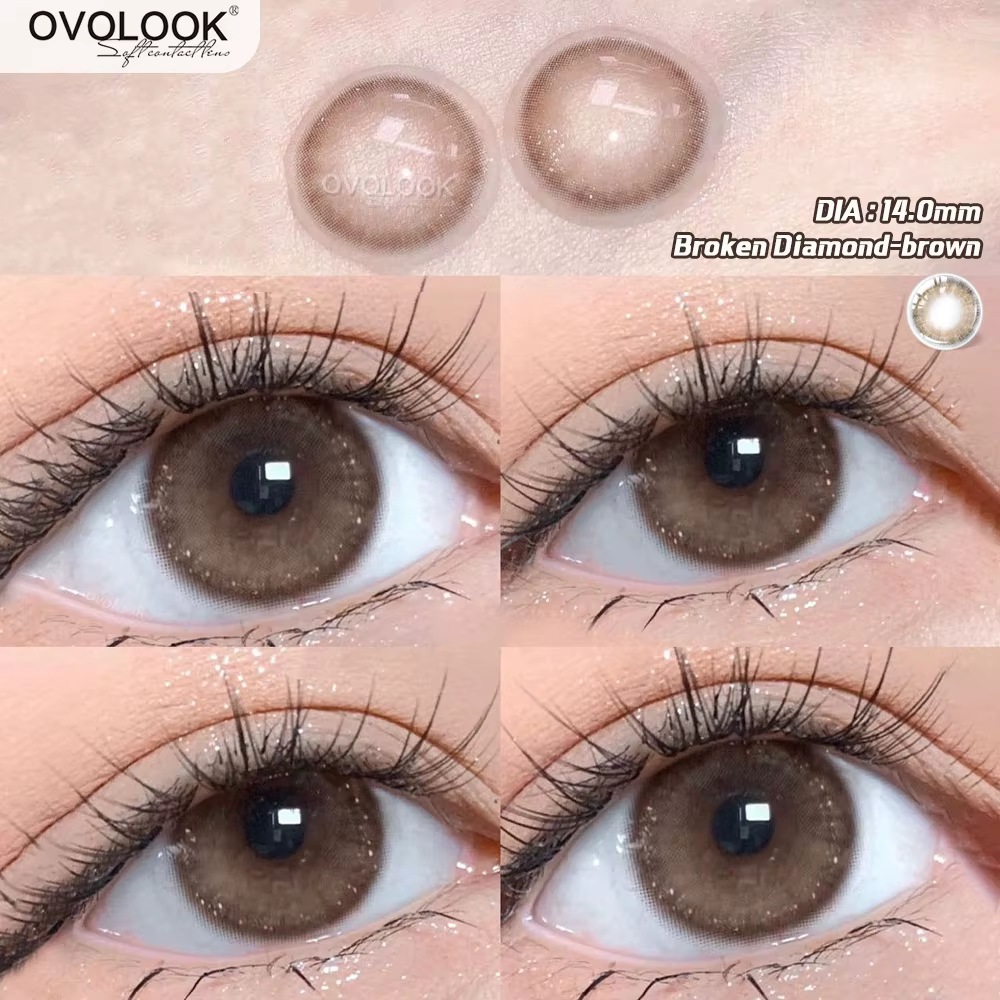 OVOLOOK-2pcs/paire 6 mois lentilles de Contact à portée de vie lentilles de couleur naturelle pour l