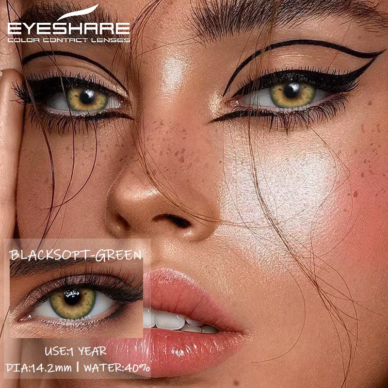EYESHARE 1 paire de lentilles de contact colorées pour les yeux lentilles bleues élèves gris lentill