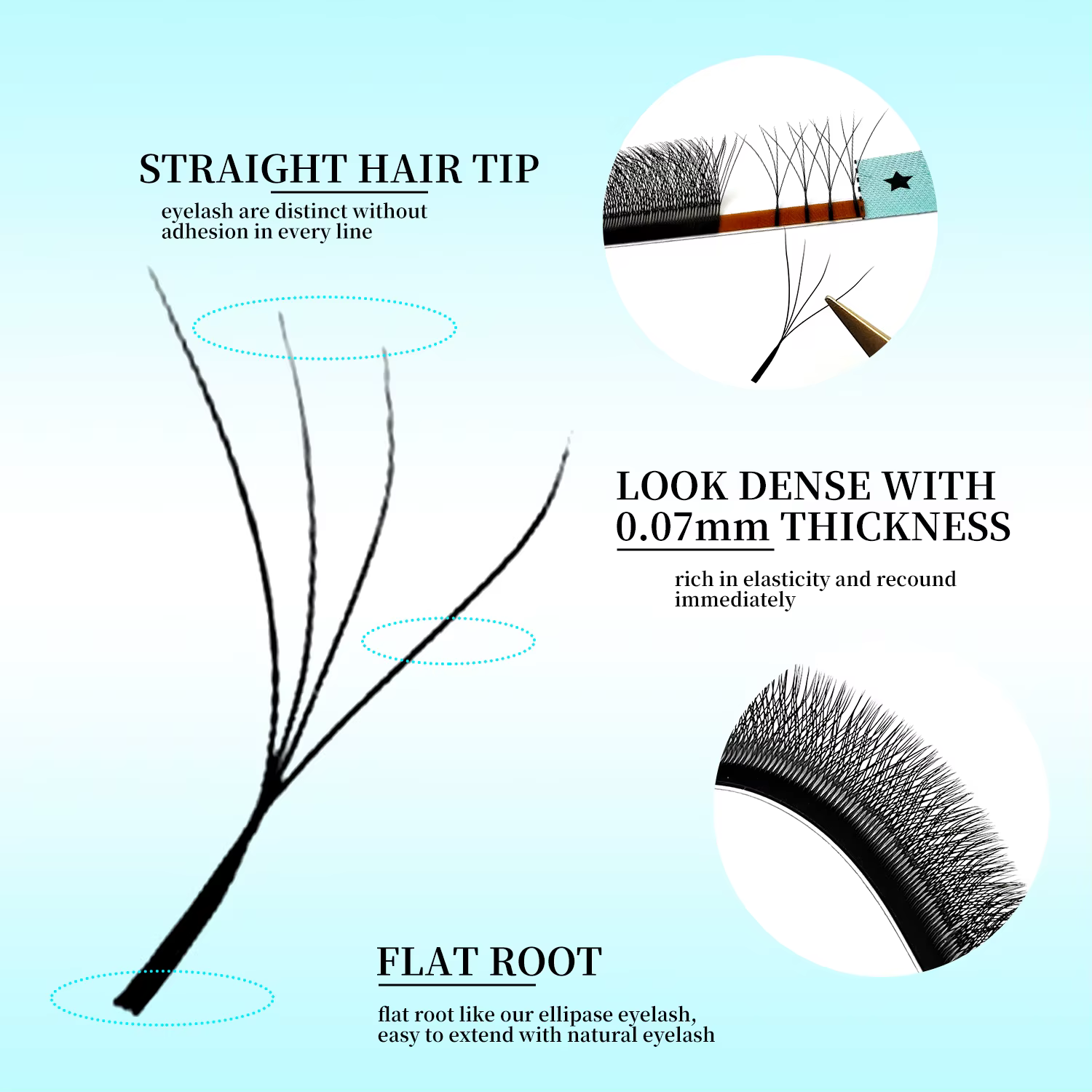 LAKANAKU 6 plateaux 4D W forme Extensions de cils Volume Ingles Fans Cilios W en forme naturel doux
