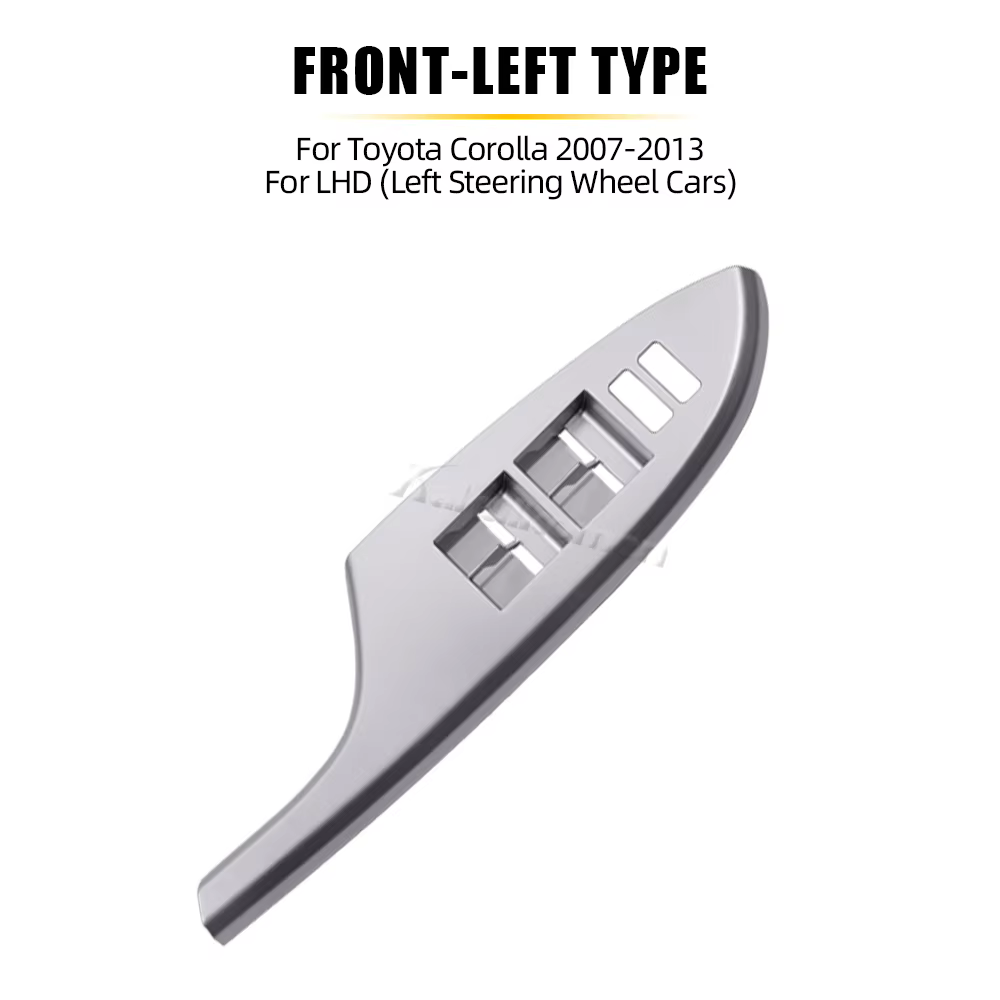 Pour Toyota Corolla 2007-2013 LHD, cadre décoratif pour le panneau de commande des lève-vitres élect