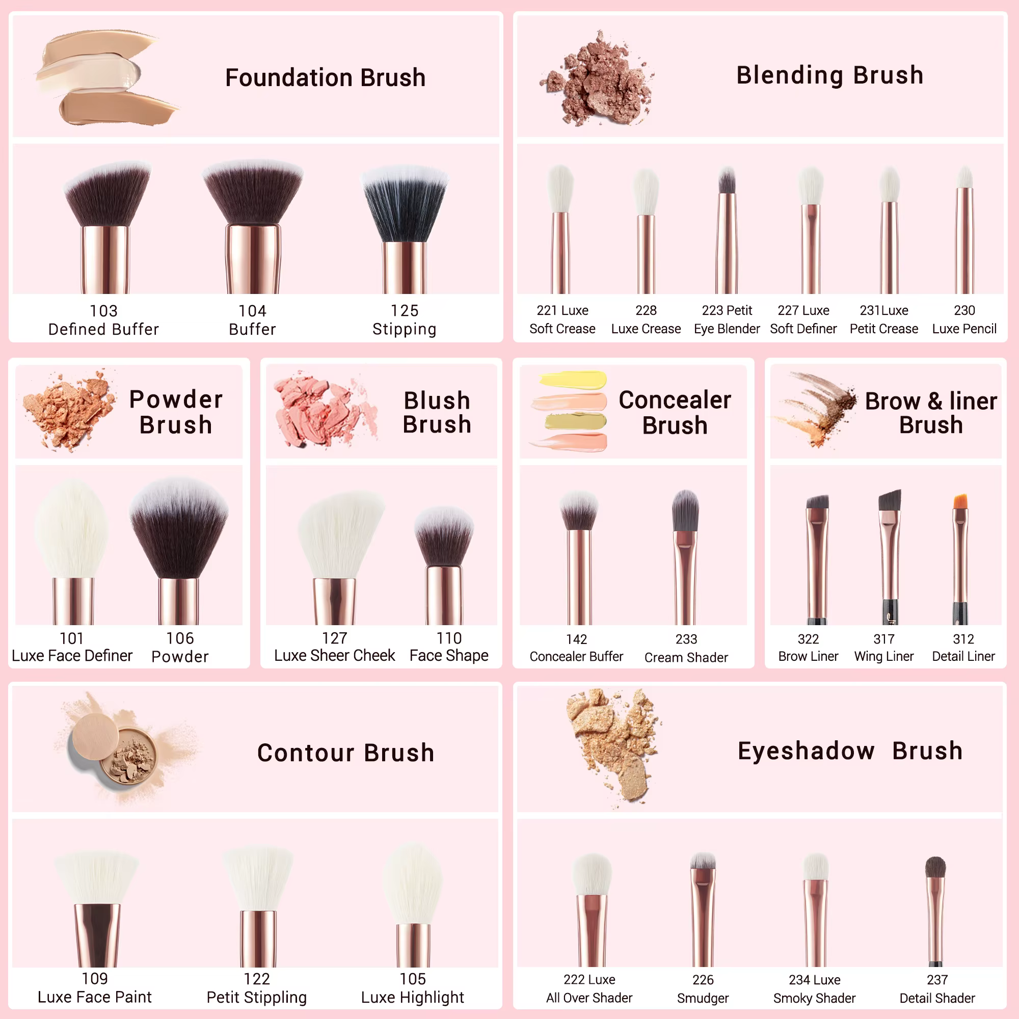 Jessup – ensemble de pinceaux de maquillage professionnels, 25 pièces, poudre de fond de teint natur
