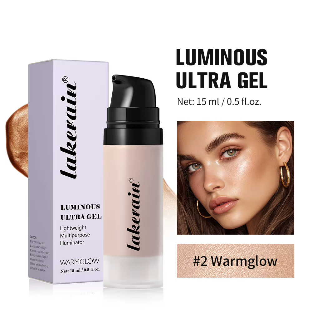 Fond de teint brillant Super Gel léger rosée polyvalent llluminateur apprêt hydratant nourrir apprêt